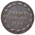 Leone XII (1823-1829) Quattrino 1824 A. I - ... 