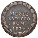 Leone XII (1823-1829) Bologna - 1/2 Baiocco ... 