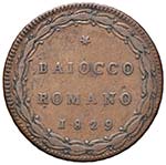 Pio VIII (1829-1830) Baiocco 1829 A. I - ... 