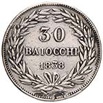 Gregorio XVI (1831-1846) 30 Baiocchi 1838 A. ... 
