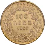 Pio IX (1846-1870) 100 Lire 1866 A. XXI – ... 