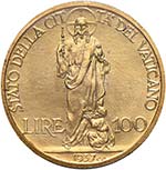 Pio XI (1922-1939) 100 Lire 1937 A. XVI – ... 