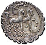 Memmia - L. Memmius Galeria - Denario (106 ... 