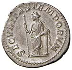 Macrino (217-218) Denario - Busto laureato a ... 