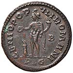 Costanzo I (305-306) Follis (Lugdunum) Busto ... 