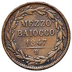 Pio IX (1846 - 1878) Bologna - Mezzo Baiocco ... 