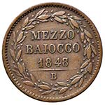 Pio IX (1846 - 1878) Bologna - Mezzo Baiocco ... 