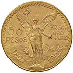MESSICO 50 Pesos 1925 -  AU (g 41,72) Minimo ... 