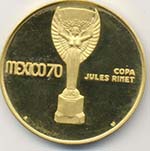 MESSICO Medaglia 1970 Coppa Rimet - AU (g 35 ... 