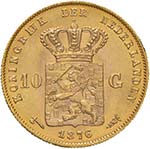 OLANDA William III (1849-1890) 10 Gulden ... 