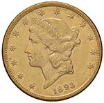 USA 20 Dollari 1893 S - ... 