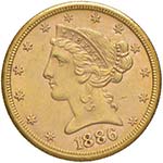 USA 5 Dollari 1886 S - ... 