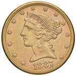 USA 5 Dollari 1887 S - ... 