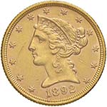 USA 5 Dollari 1892 - Fr. ... 