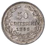 SAN MARINO 50 Centesimi 1898 - AG (g 2,51)