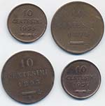 SAN MARINO lotto di quattro monete in rame