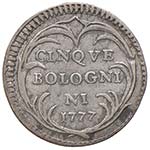 Pio VI (1774-1799) Bologna - Carlino da 5 ... 