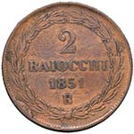 Pio IX (1846-1870) 2 Baiocchi 1851 B A.VI - ... 