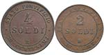 Pio IX (1846-1870) Lotto di due monete in ... 