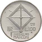 REPUBBLICA ITALIANA 100 Lire 1974 Marconi ... 