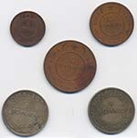 AFIS lotto di 5 monete circolate
