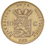 OLANDA Guglielmo III (1849-1890) 10 Gulden ... 