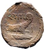 Titia - Asse (90 a.C.) Testa di Giano - R/ ... 