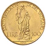 Pio XI (1929-1939) 100 Lire 1931 A. X - ... 