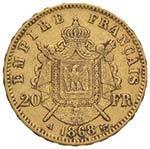 FRANCIA 20 Francs 1868 - Gad. 1062 AU (g ... 
