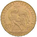 FRANCIA 20 Francs 1910 - Gad. 1064a AU (g ... 
