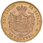 SPAGNA Alfonso XIII 20 Pesetas 1896 (19-62) ... 