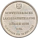 SVIZZERA Confederazione - 5 Franchi 1939 - ... 
