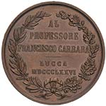 LUCCA Medaglia 1876 Al professore Francesco ... 
