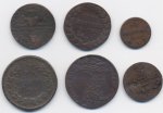 FRANCIA Lotto di 6 monete in rame