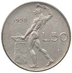 REPUBBLICA ITALIANA 50 Lire 1955 - AC R ... 