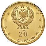 ALBANIA 20 Leke 1970 500th Anniversary of ... 