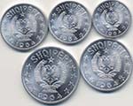 ALBANIA Serie 1964. Lotto di cinque monete
