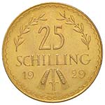 AUSTRIA 25 Schilling 1929 - KM 2841; Fr. 521 ... 