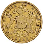 CILE 10 Pesos 1855 - KM ... 