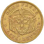 COLOMBIA 10 Pesos 1924 - KM 202 AU (g 16,08) ... 