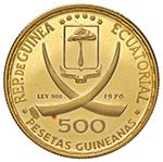 GUINEA ECUATORIAL 500 Pesetas Guineanas 1970 ... 