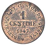 SVIZZERA Ginevra - Centime 1847 - HMZ2 ... 