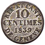 SVIZZERA Ginevra - 10 Centimes 1839 - HMZ2 ... 