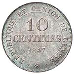 SVIZZERA Ginevra - 10 Centimes 1847 - HMZ2 ... 