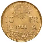 SVIZZERA Confederazione - 10 Francs 1922 - ... 