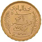 TUNISIA 20 Francs 1904 A - KM 234; Fr. 12 AU ... 