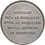 NAPOLI Medaglia 1865 - Commemorativa per la ... 