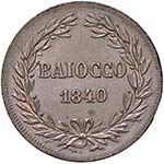 Gregorio XVI (1831-1846) Baiocco 1840 A. X - ... 