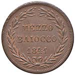 Gregorio XVI (1831-1846) Mezzo Baiocco 1841 ... 