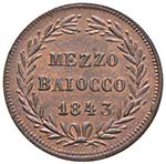 Gregorio XVI (1831-1846) Mezzo Baiocco 1843 ... 